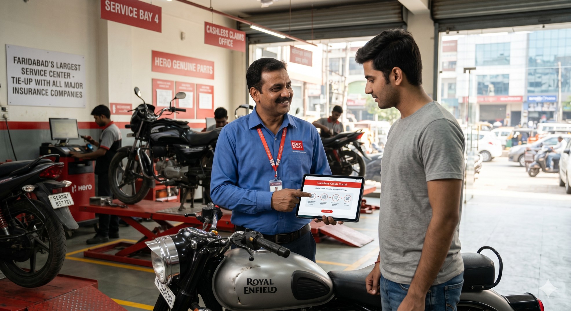 How to Process a Cashless Bike Insurance Claim in Faridabad
